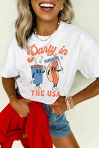 White Party In The USA Patriotic Graphic Tee