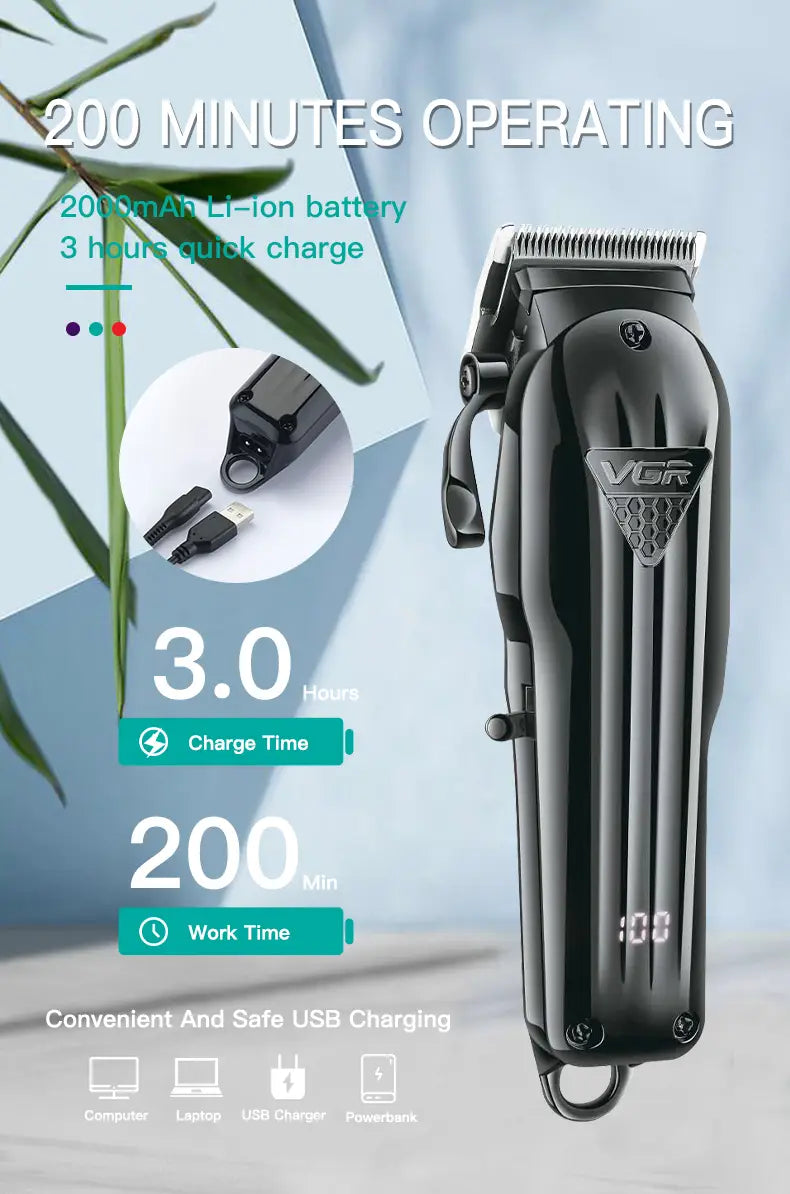 Ultimate Electric Hair Clipper: Recharge & Style with Ease