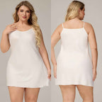 Elegant Satin Chiffon Sleepwear for Women, Summer Strap Sexy Nightdress, Simple Home Wear