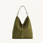 Suede Tote Bag for Women, Large Capacity Commute Crossbody Bucket Bag