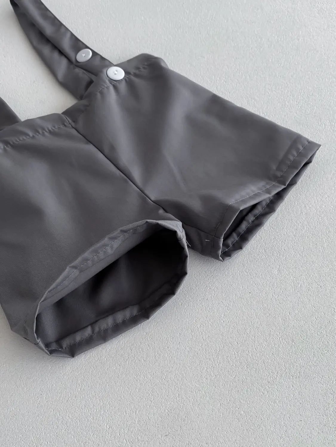 Summer baby hoodie tie suspender shorts two-piece set for gentlemen’s one month and one year old dress suspender pants