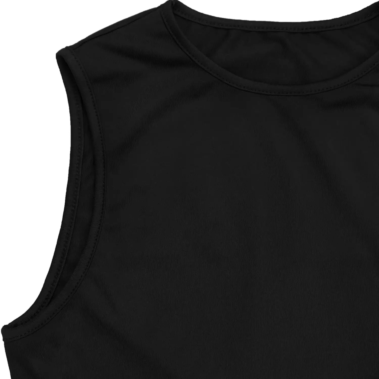 Fashion women’s sexy solid color sleeveless crop open fork dress