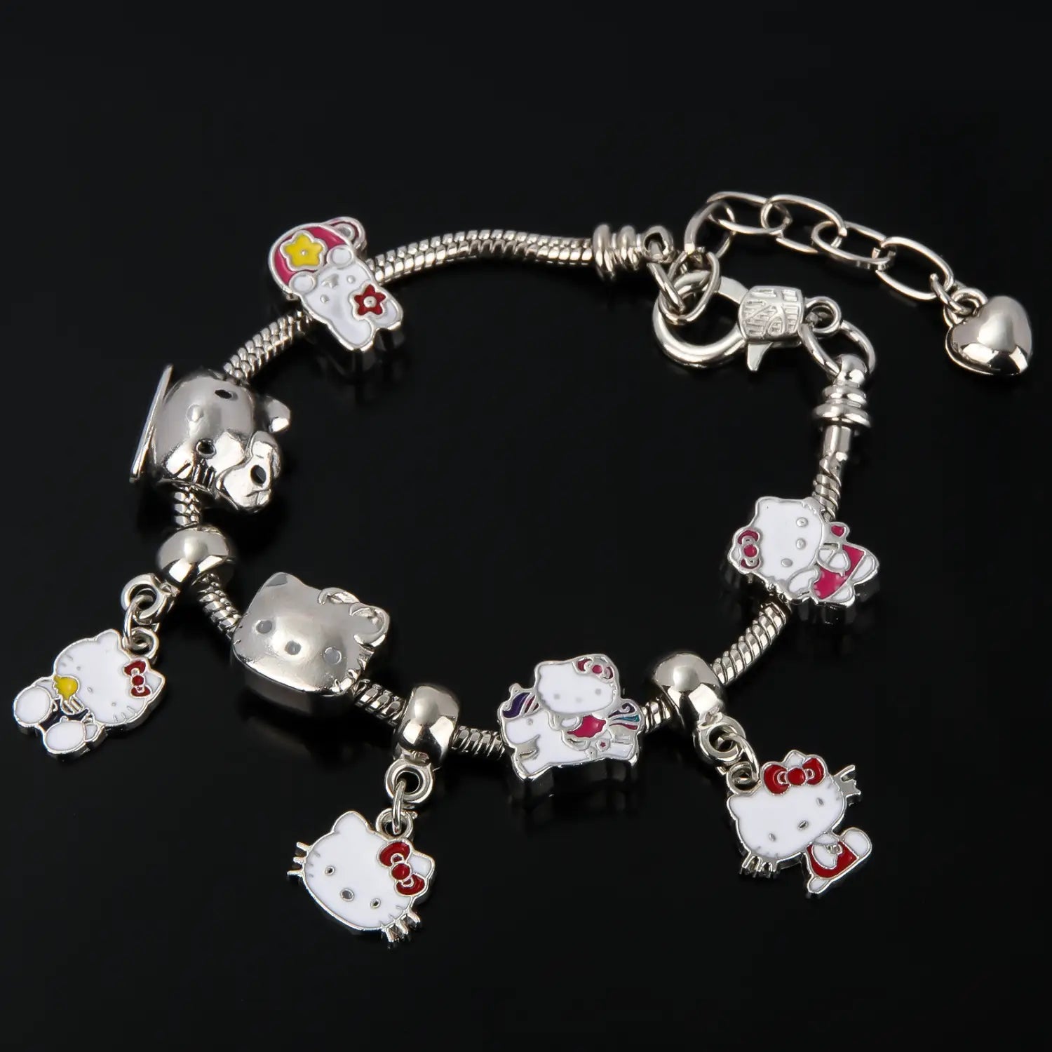 Cute kitty cat bracelet anime girl student jk best friend birthday gift cartoon diy bracelet