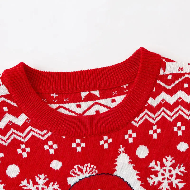 Children’s christmas cartoon sweater baby base pullover knit sweater