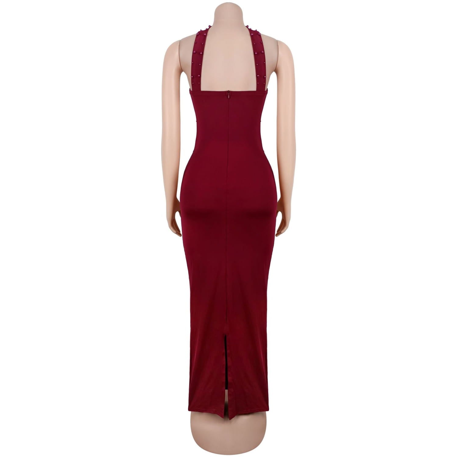 Elegant embellished bodycon strapless dress for women
