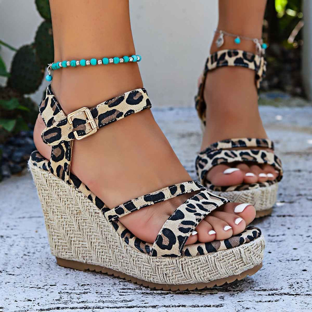 Chic Leopard Platform Wedges Elevated Summer Style