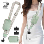 Embroidered Floral Crossbody RFID Wallet Phone Lanyard Chic