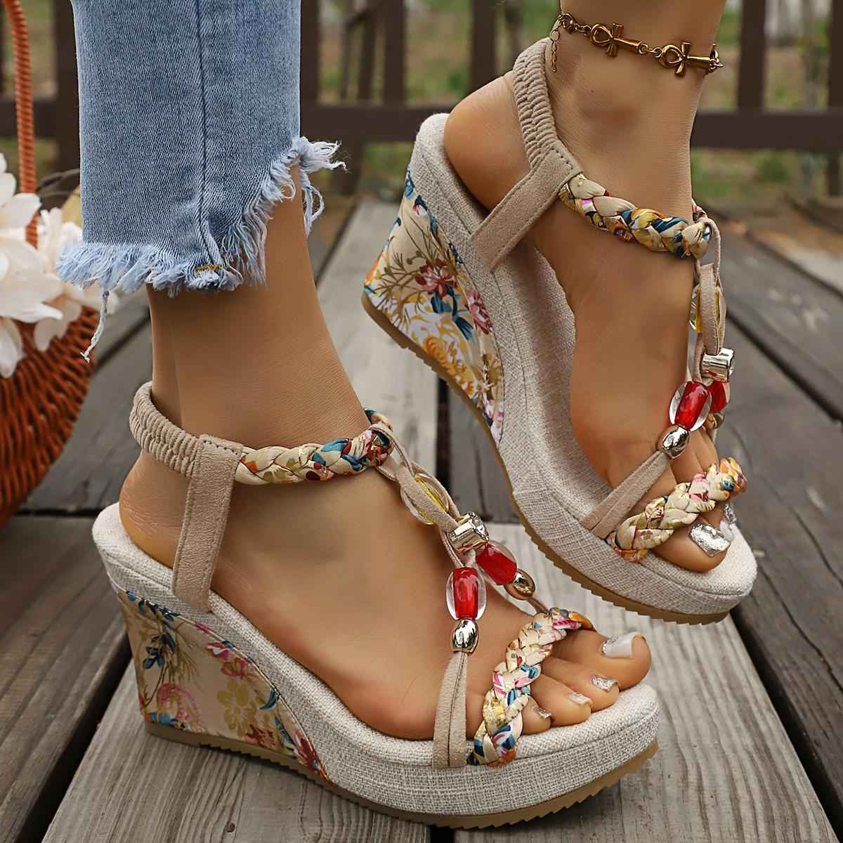 Boho Chic Vintage Wedge Sandals for Effortless Style