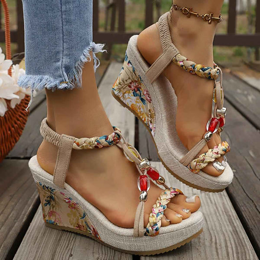 Boho Chic Vintage Wedge Sandals for Effortless Style