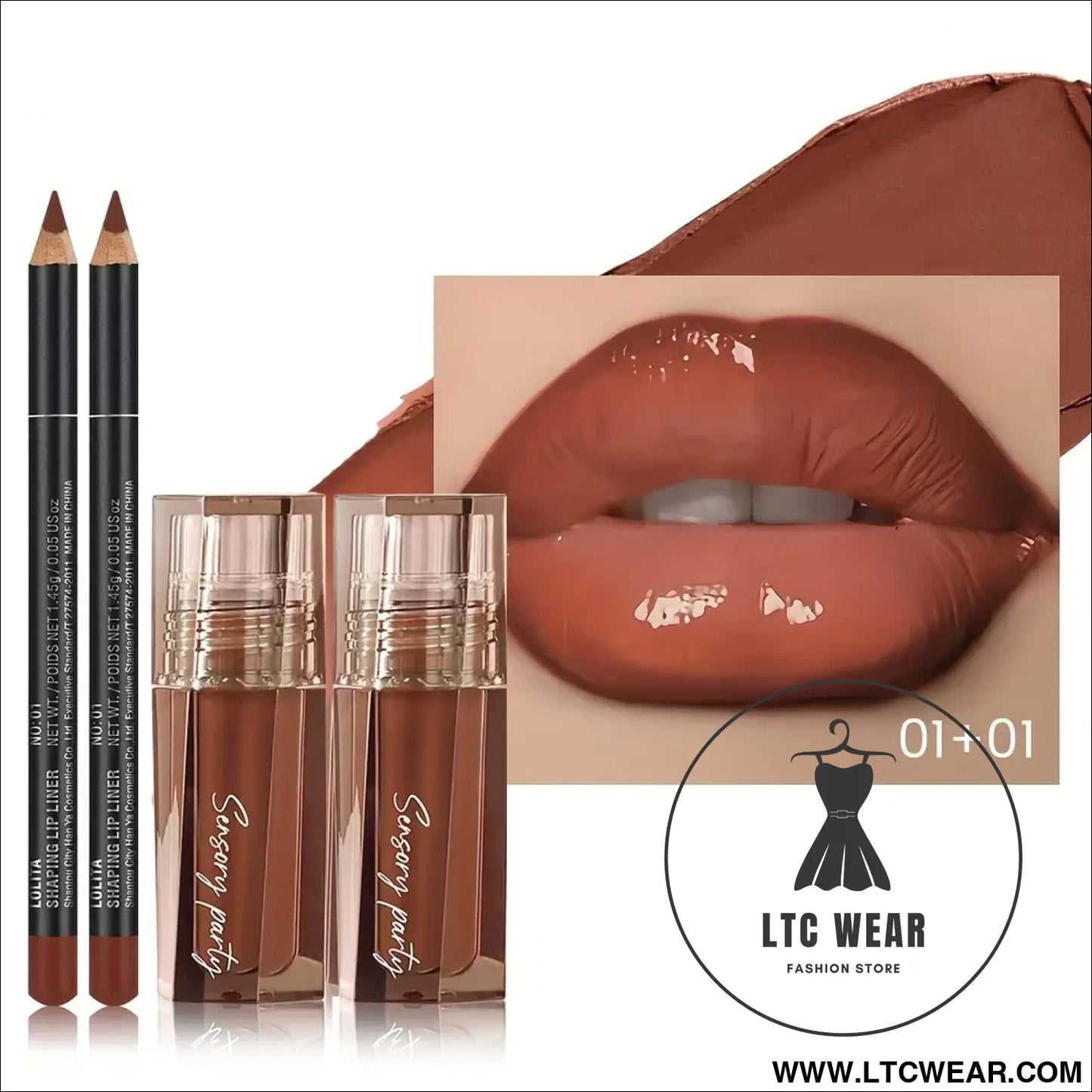 3D Lip Contour Kit: Hydrating Gloss & Liner Duo - L.T.C Wear Online Fashion Store