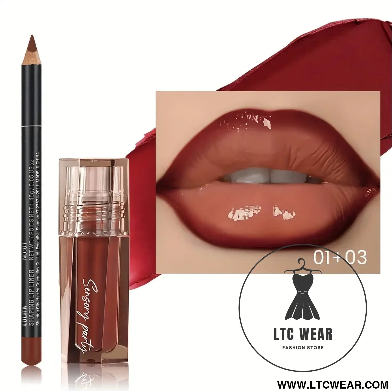 3D Lip Contour Kit: Hydrating Gloss & Liner Duo - L.T.C Wear Online Fashion Store