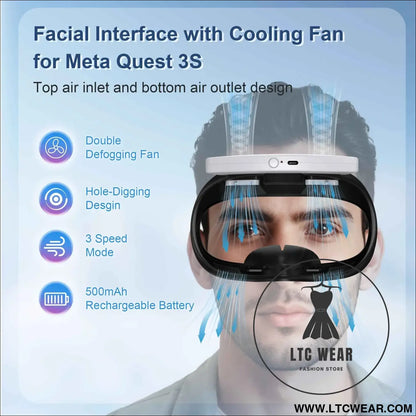 4-in-1 Cooling Face Mask Cover for Meta Quest 3S