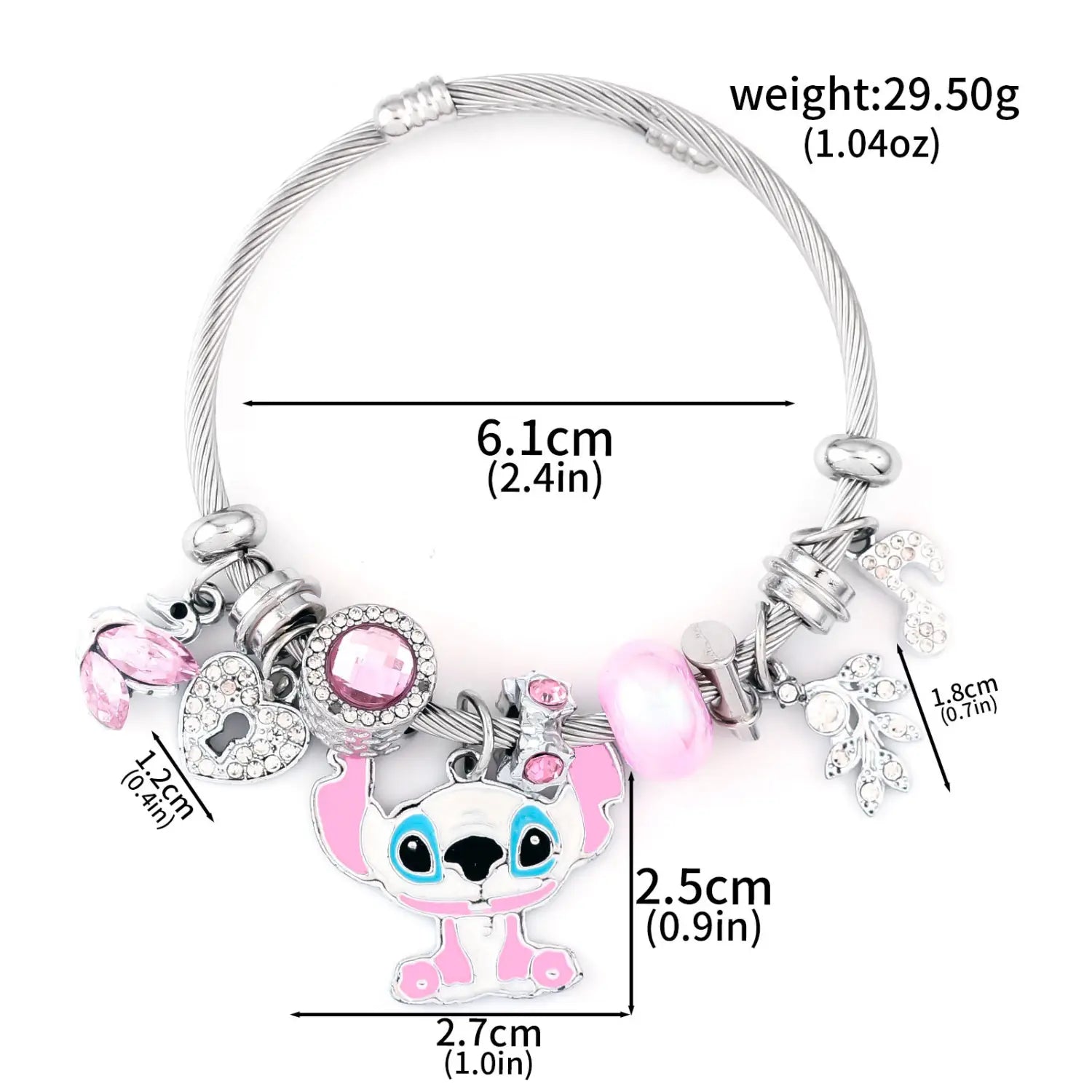Stitch anime character plush toy and lilo & stitch bracelet accessories