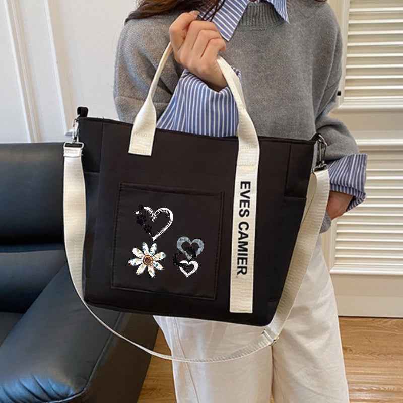 Chic Floral Tote Versatile Crossbody for Work  Travel