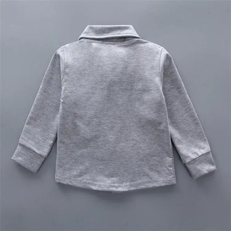 New style two-piece set of stylish spring clothing for small and medium-sized boys men’s baby shirt dress children’s