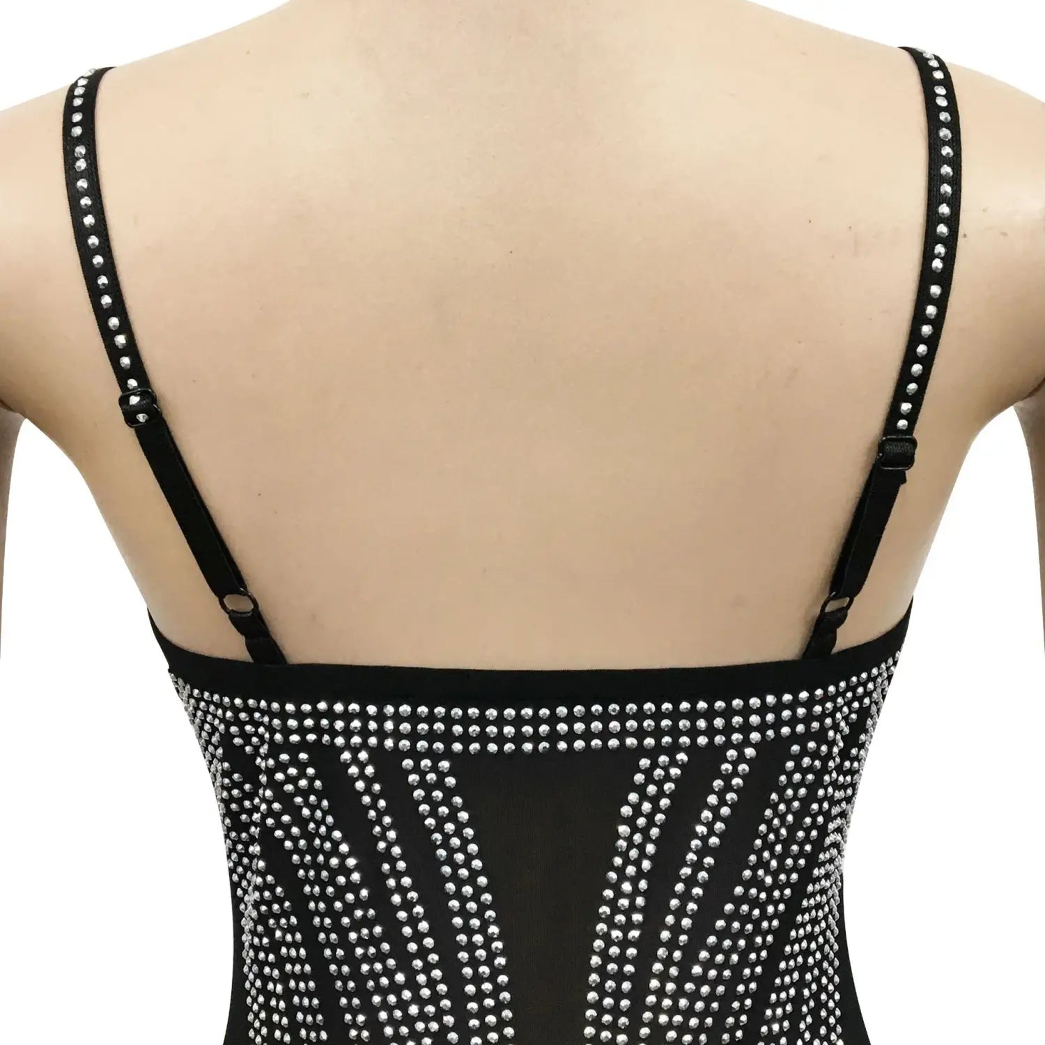 Sexy embellished strapless sleeveless crop top dress with fringe details