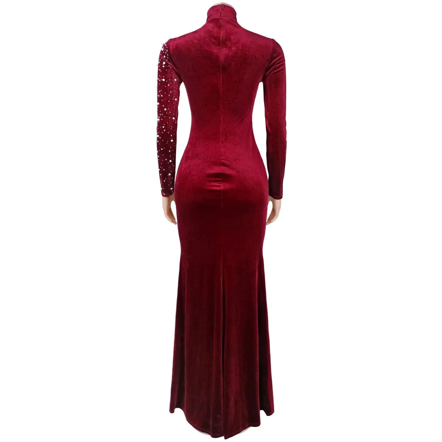 Elegant velvet embellished dress for women fashionable chic cocktail dress