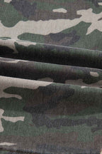 Green Camo Multi Pocket Cargo Wide Leg Jeans