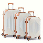 Luxury Dark PurpleBrown Hardside Expandable Spinner Luggage Set