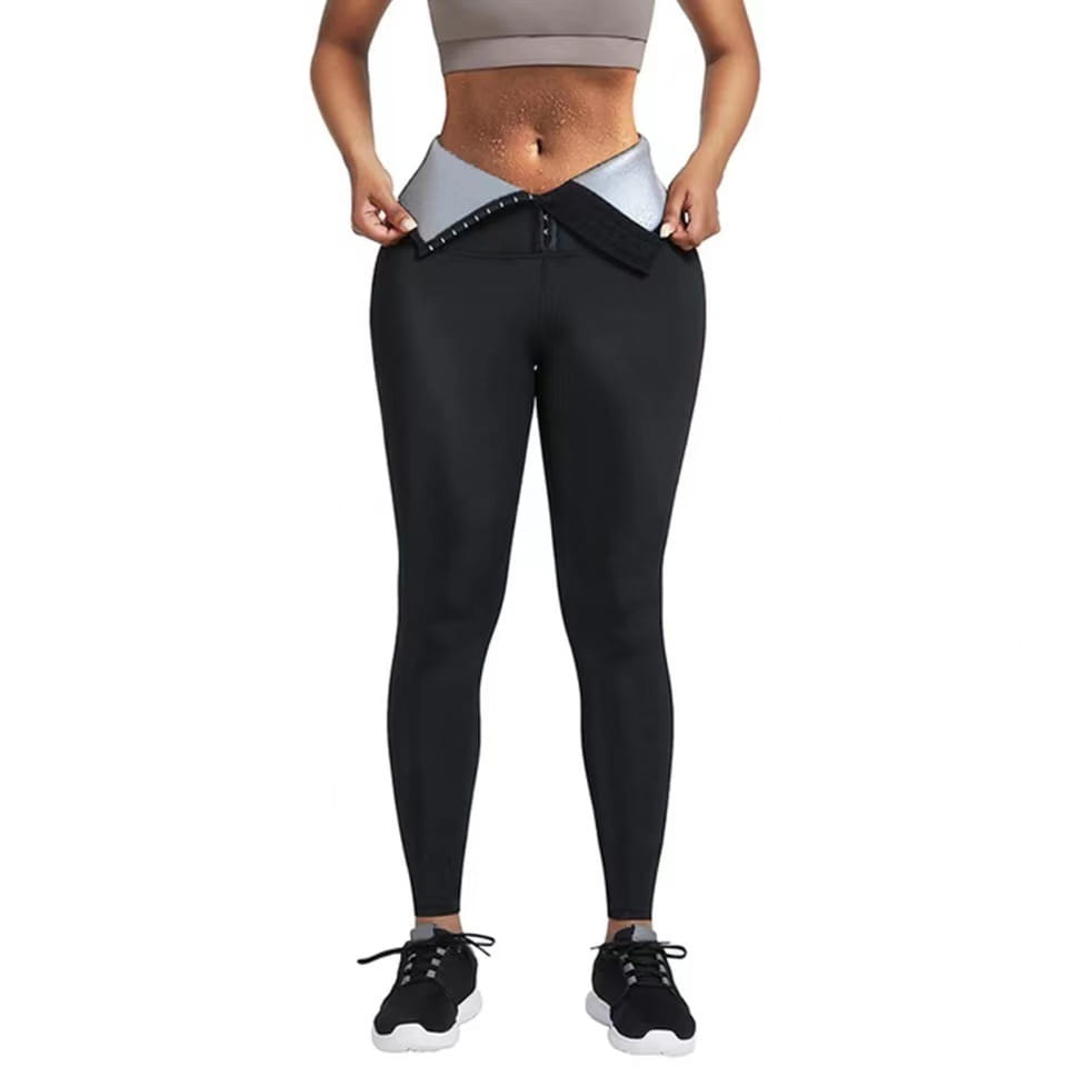 Stylish waist-cinching cropped yoga pants