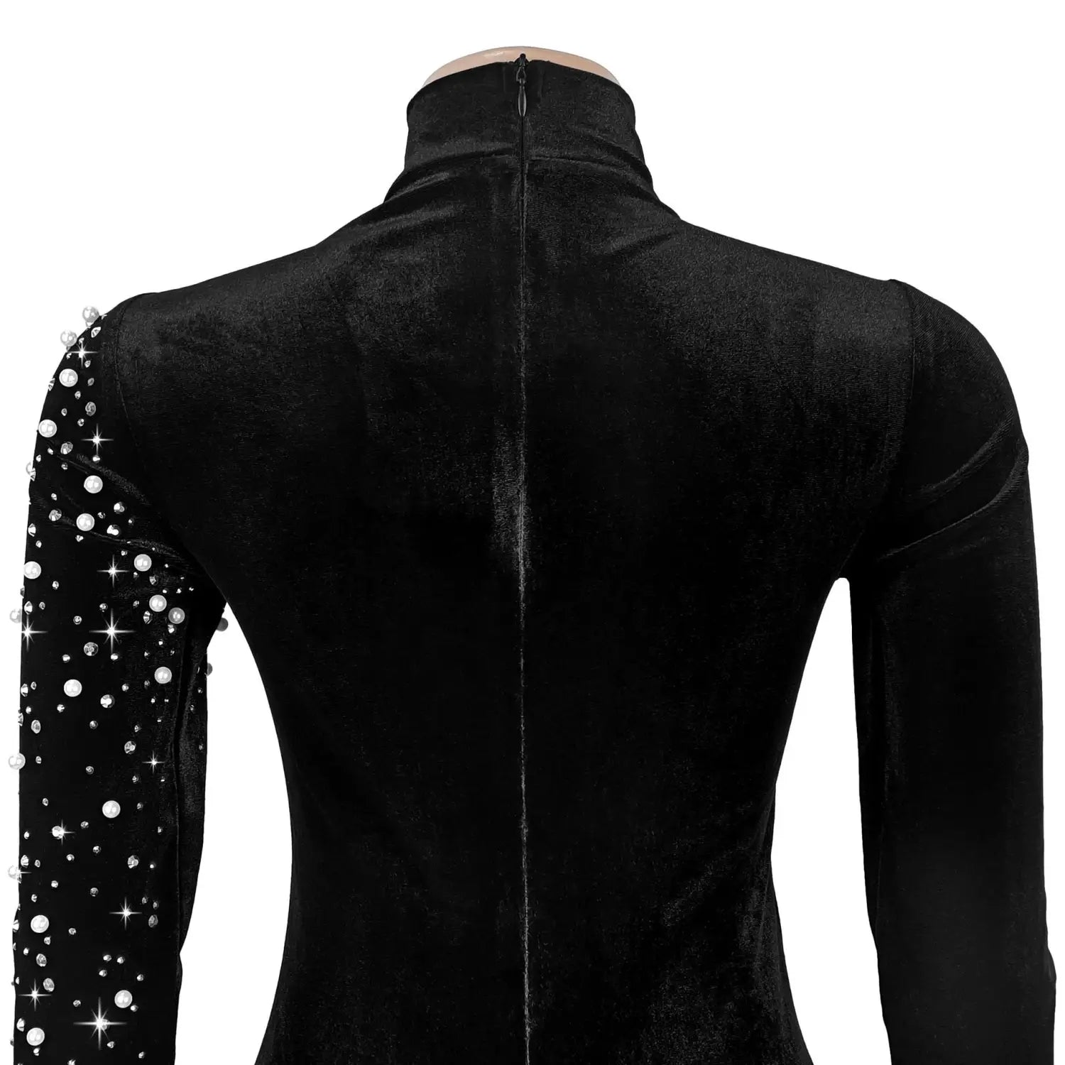 Elegant Velvet Embellished Dress for Women Fashionable  Chic Cocktail Dress
