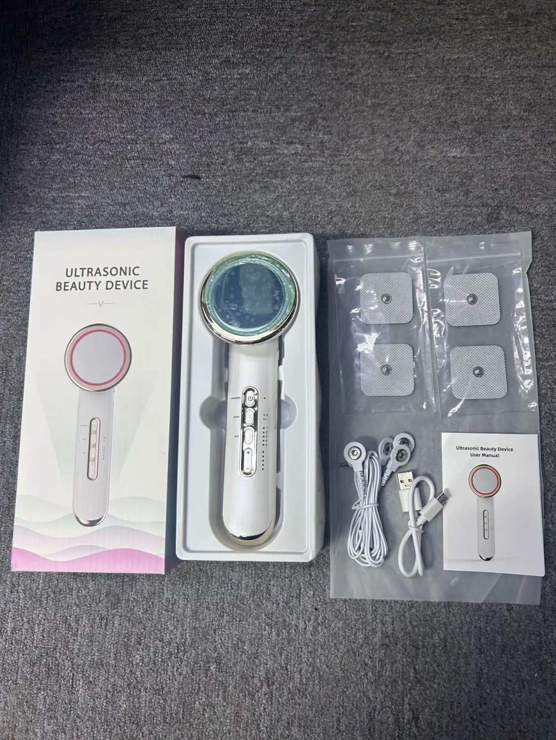 Ems body sculpting device with 5 modes rechargeable far infrared & ultrasonic fat burning slimming beauty instrument