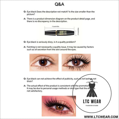 4D Black Mascara: Ultimate Thickening & Curling Power - L.T.C Wear Online Fashion Store