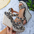 Chic Leopard Platform Wedges Elevated Summer Style
