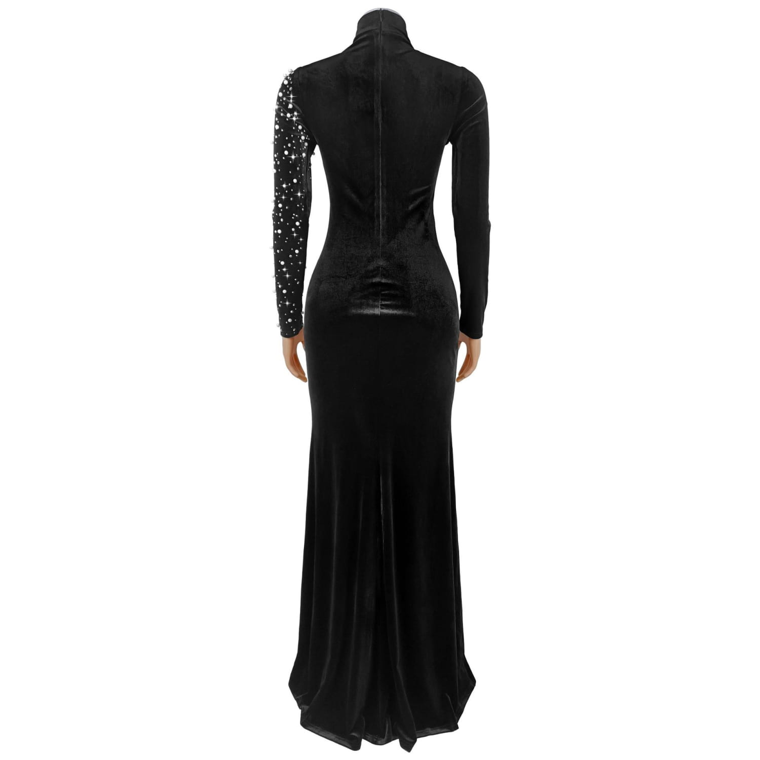 Elegant Velvet Embellished Dress for Women Fashionable  Chic Cocktail Dress
