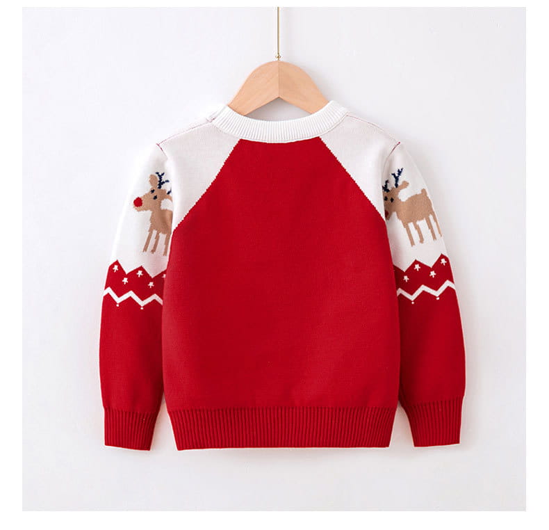 Children’s christmas deer sweater baby undercover knitted sweater