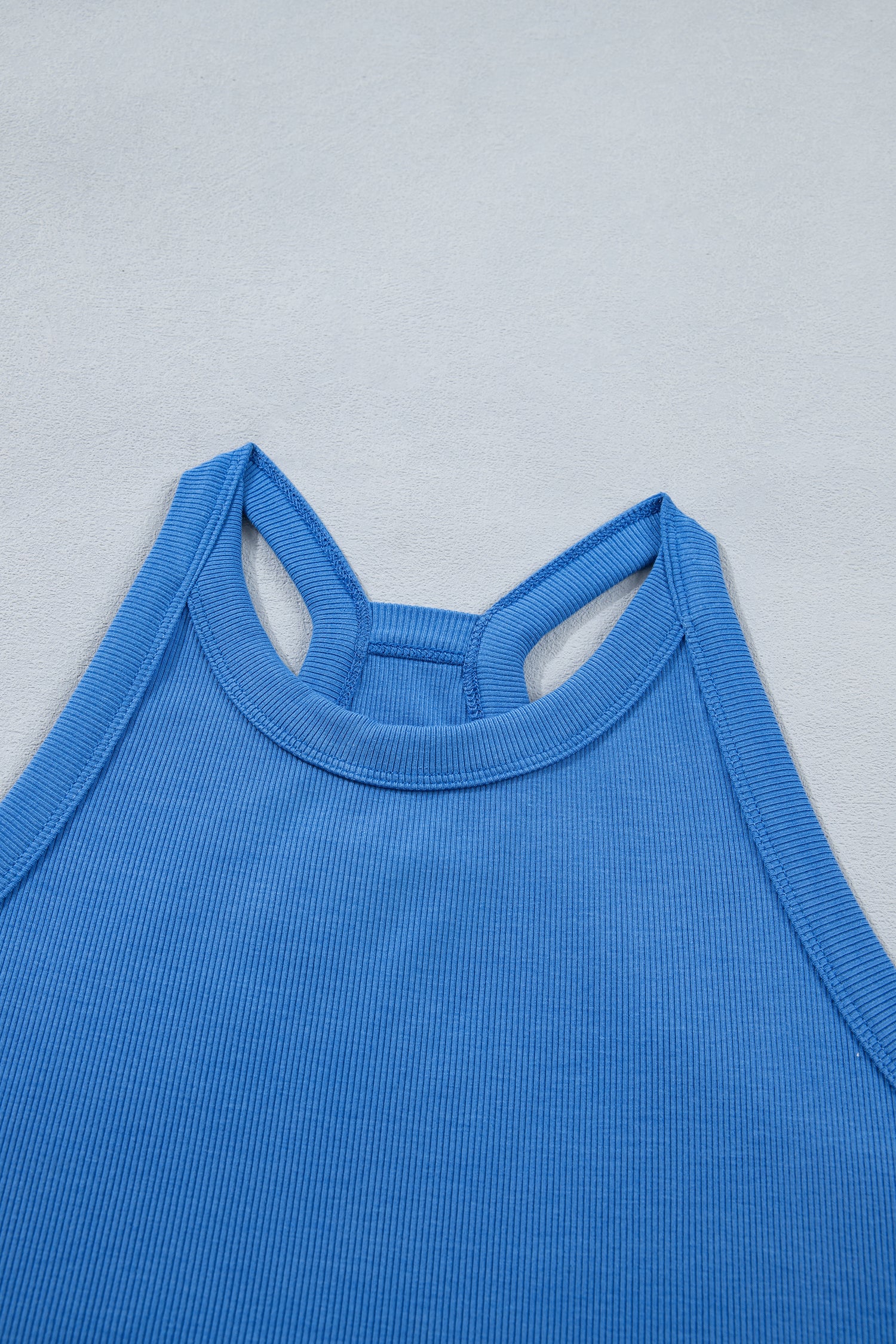 Green Slim Tank Top Elastic Waist Mini Skort 2pcs Outfit