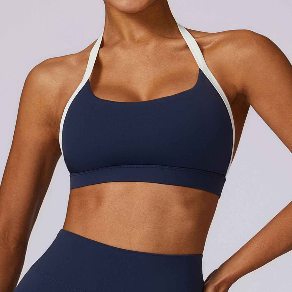 Hanging neck yoga quick drying sports bra running and fitness vest