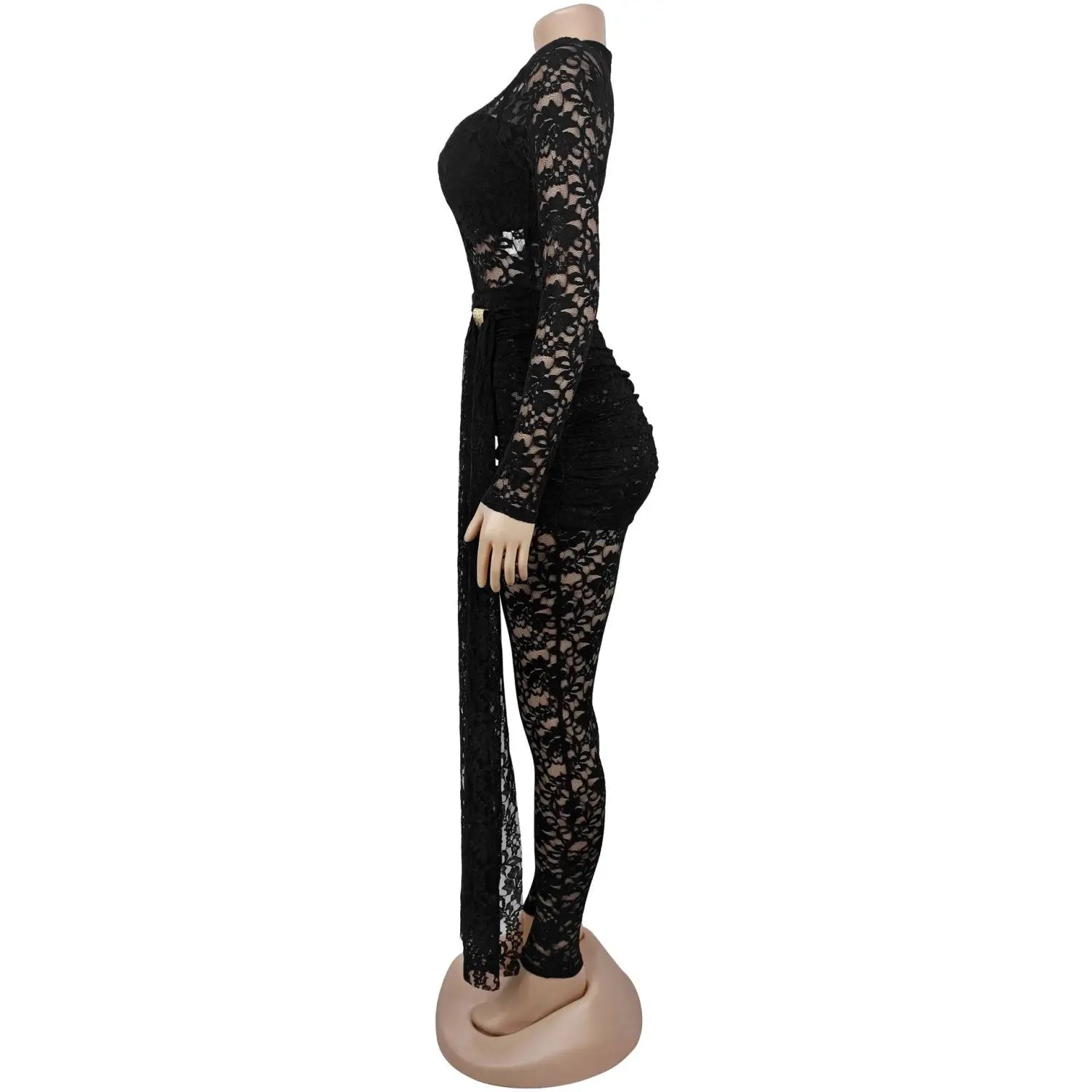 Fashion women’s sexy sheer lace jumpsuit underwear set