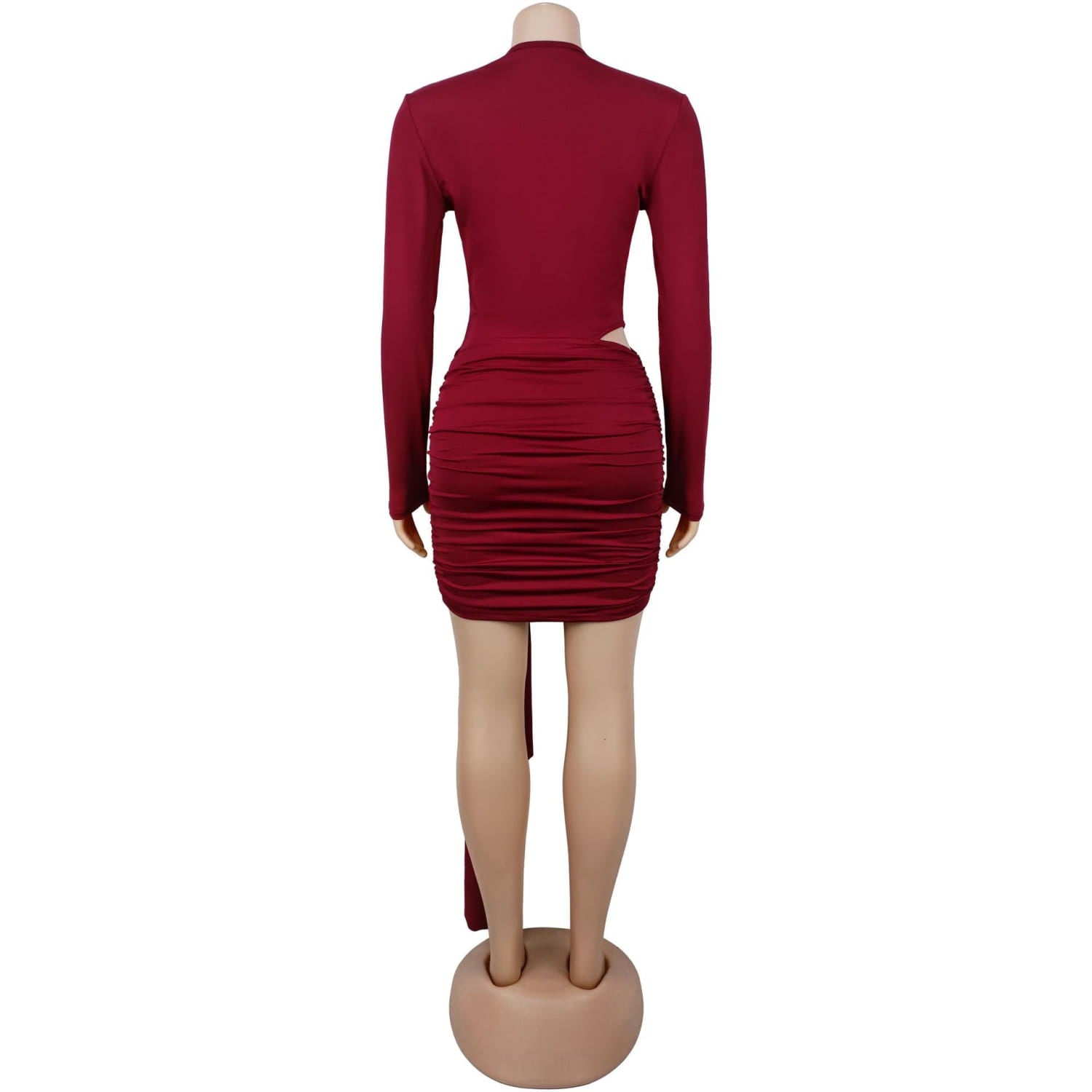 Fashion women’s sexy deep v neck solid color ribbon dress mini dress