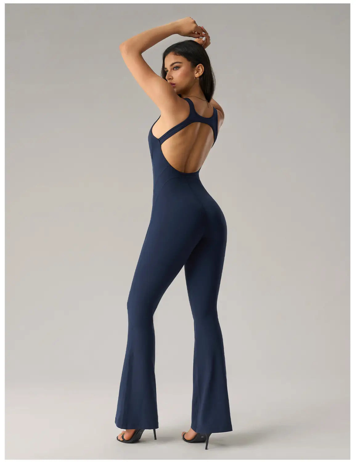 Sleek & Stylish: Women's Horn Elastic Yoga Jumpsuit