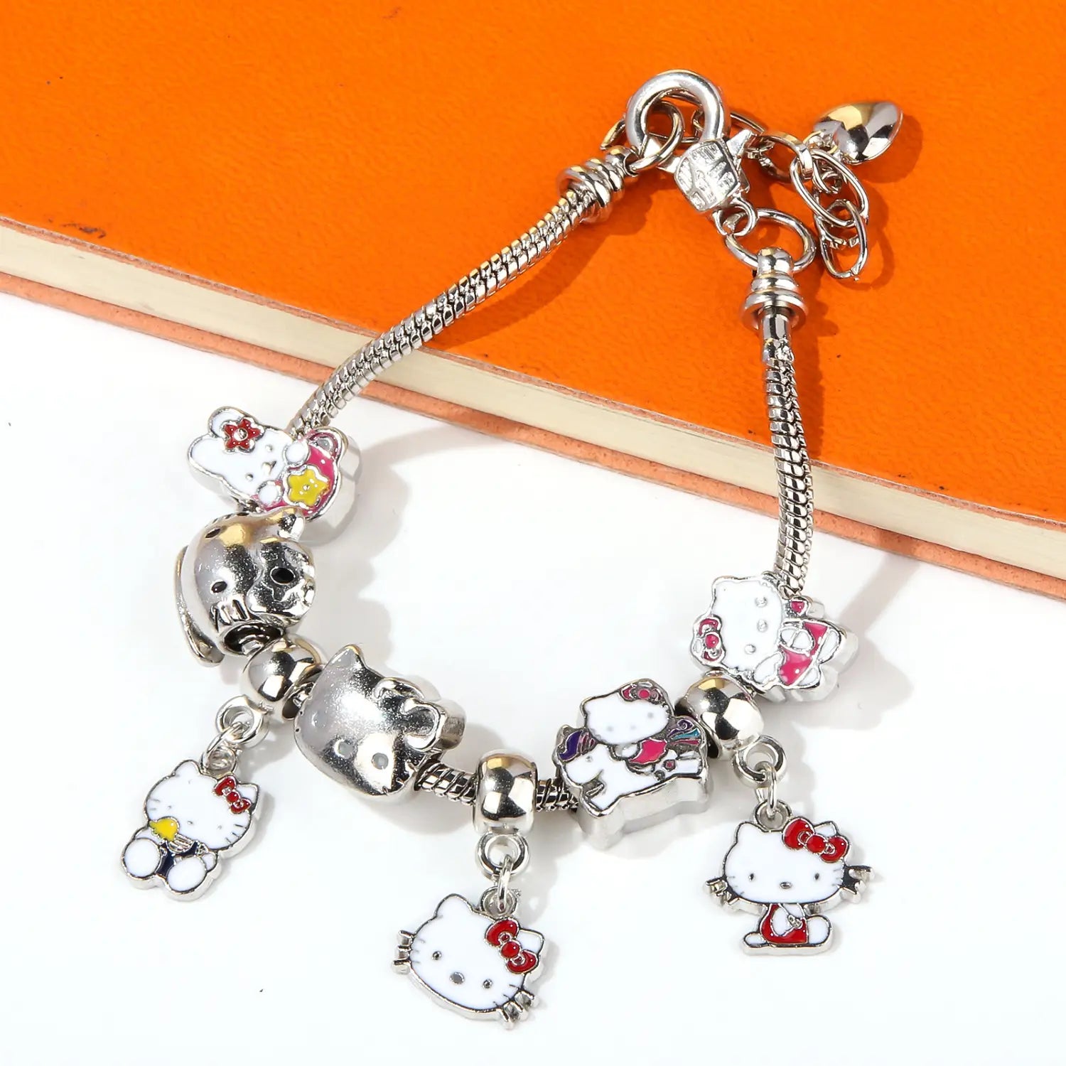 Cute kitty cat bracelet anime girl student jk best friend birthday gift cartoon diy bracelet