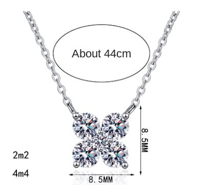 1.26 carat moissanite 925 sterling silver geometric shape pendant necklace