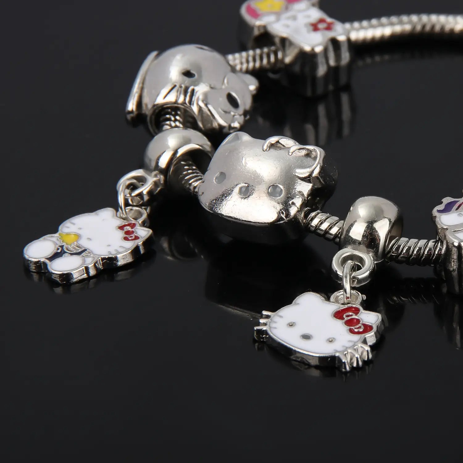 Cute kitty cat bracelet anime girl student jk best friend birthday gift cartoon diy bracelet