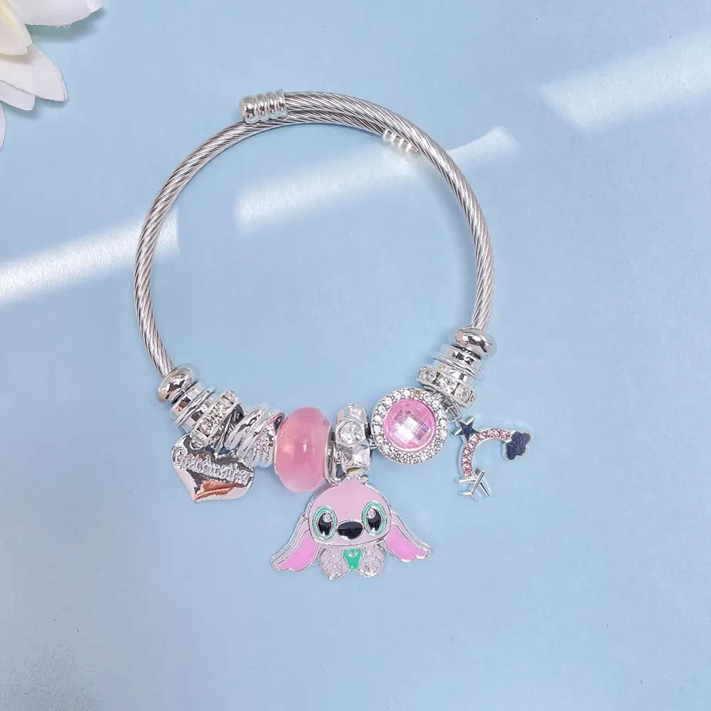 Panja stylized bracelet adjustable open design simple minimalist cute stainless steel bangle for women