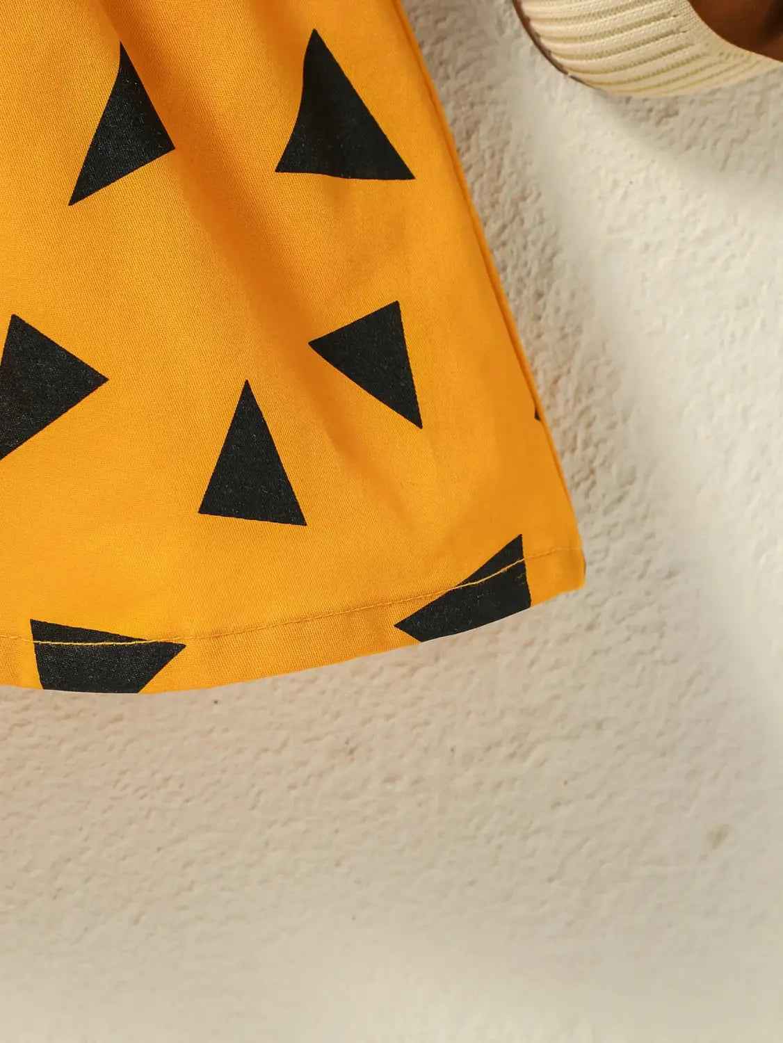 Strap dress bow tie triangle print triangle ha dress