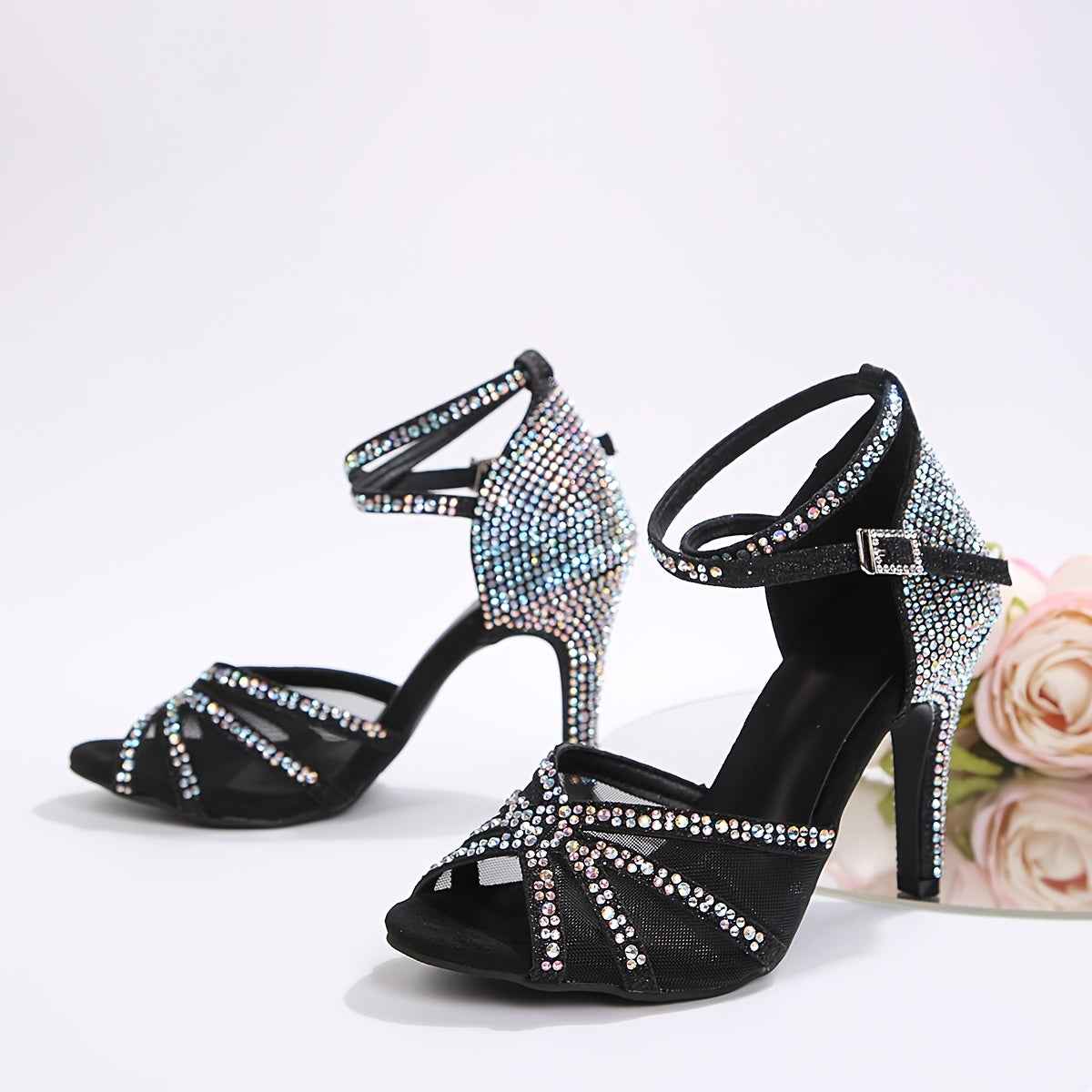 Sparkling Stiletto Sandals Elegant Comfortable Evening Glamour