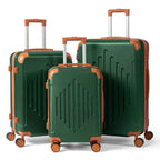 Luxury Dark PurpleBrown Hardside Expandable Spinner Luggage Set