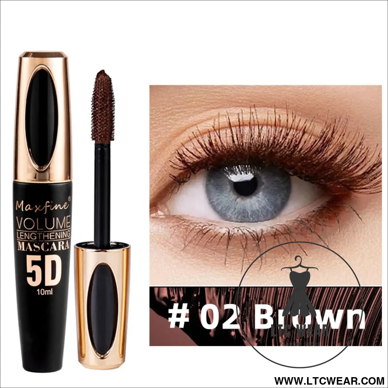 5D Waterproof Eye Black: Smudge-Proof & Curly Perfection - L.T.C Wear Online Fashion Store