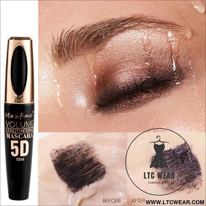 5D Waterproof Eye Black: Smudge-Proof & Curly Perfection - L.T.C Wear Online Fashion Store