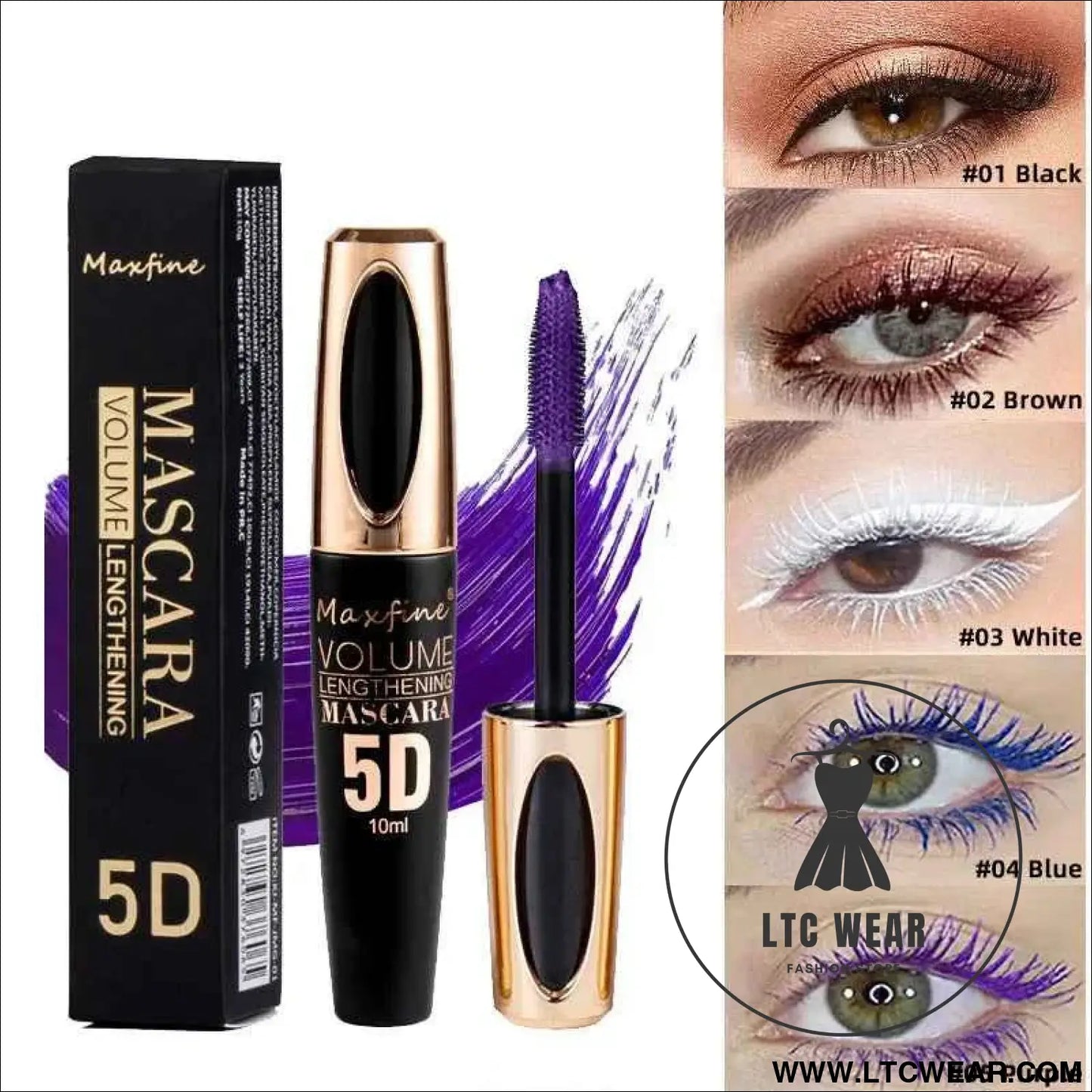 5D Waterproof Eye Black: Smudge-Proof & Curly Perfection