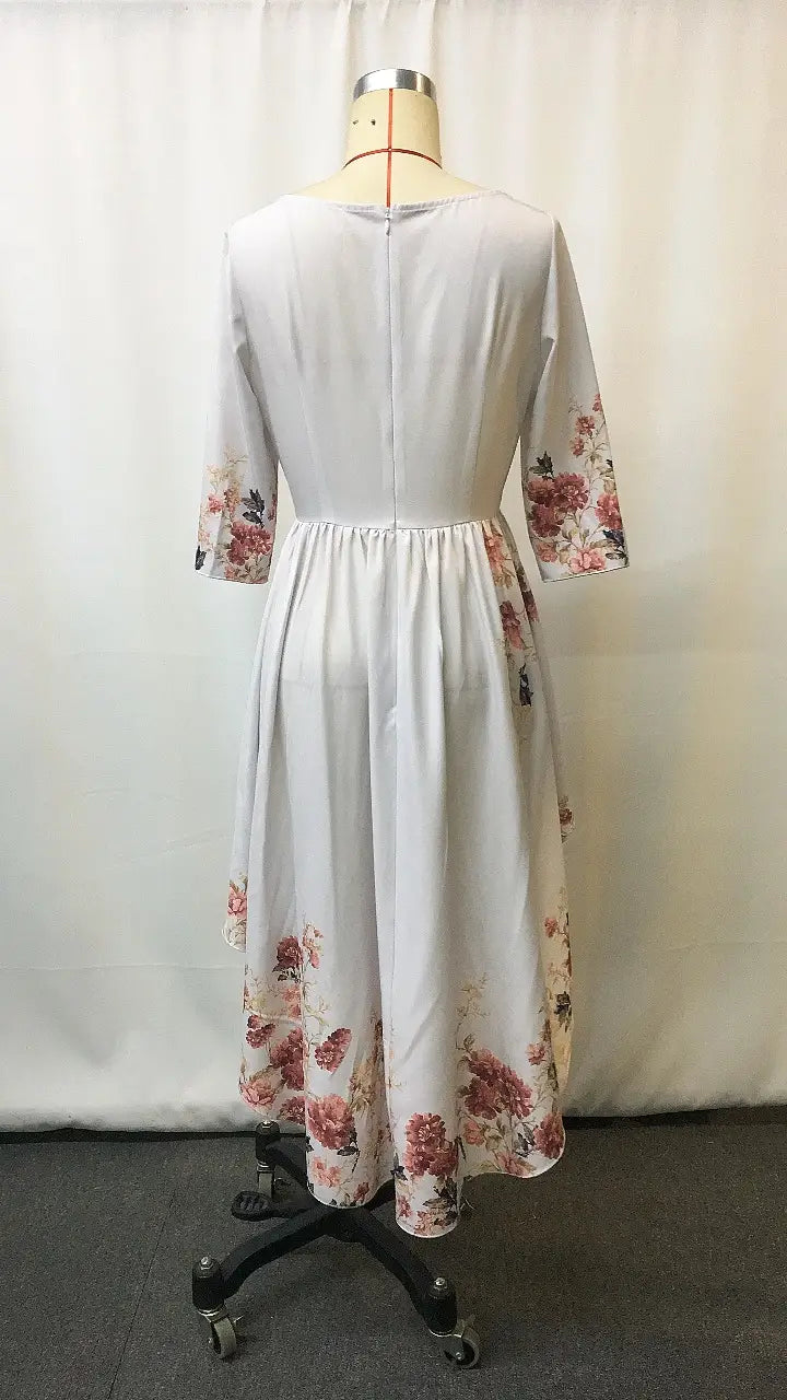 Rock Festival Rock Party V-Neck Printed Dress