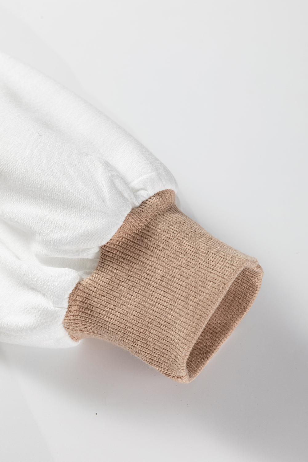 White Striped Colorblock Patchwork Oversized Sweatshirt