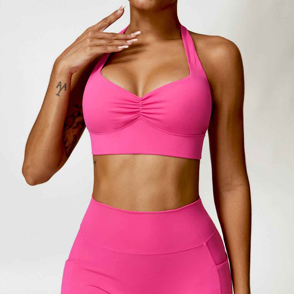 Quick drying beautiful back yoga clothes bra tight fitness vest running shockproof sports underwear