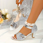 Golden Fish Scale Sequins Elegant 2026 High Heels