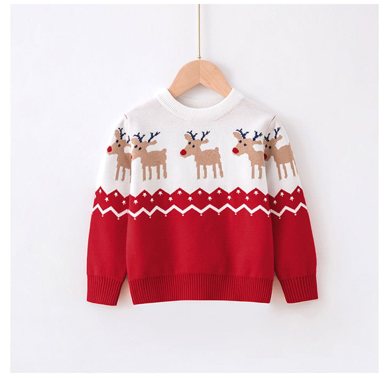 Children’s christmas deer sweater baby undercover knitted sweater